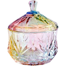Elegante Schmuckschatulle aus geprägtem Glas, Kristall-Aufbewahrungsglas, ideal für Candy-Bars bei Hochzeiten, hochwertiger Glasbehälter mit