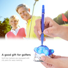 Golfball-Linienmarker-Kit mit Stift – Robustes Kunststoff, Blau