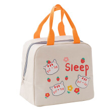Bonita bolsa de almuerzo cuadrada, bolsa isotérmica portátil para mujeres y hombres, caja térmica a prueba de fugas con diseño humanizado.