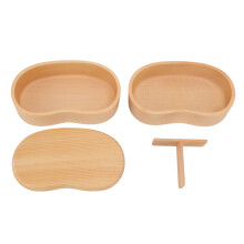 Elegante trebeholdere, japansk håndverk, mikrobølgeovn, frysesikker, bentoboks i naturlig tre for praktisk måltidsforberedelse.