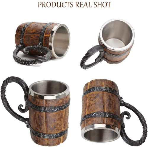 Κούπα μπύρας τύπου Viking, μοναδική ιδέα δώρου για πάρτι φεστιβάλ, χειροποίητη 2