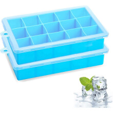 Mühelose Eiskreationen, BPA-freie Silikon-Eiswürfelformen, perfekt für Ihre täglichen Getränke, Partys oder Babynahrung, 2er-Pack mit