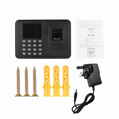 Biometric Fingerprint Attendance Machine 1000 IDs 2.4" LCD Black 2