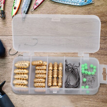 All-in-One Fishing Sinker Set: Brass Sinkers Jig Hooks Swivel Ring Beads in Box