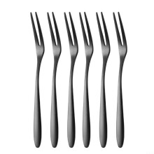 Stainless Steel Mini Food Picks For Cake Desserts Sushi Snacks 6Piece Set Black