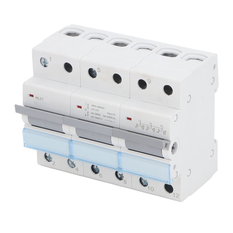400Vac Dual Power Manual Transfer Switch 100A 3P Din Rail Mount 8751362748841