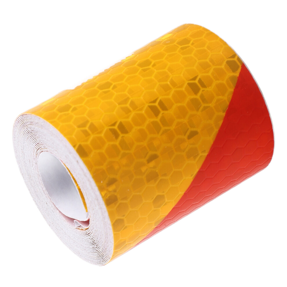 High Reflectivity Car Safety Warning Tape 3D Hexagon Surface 5x0.03m