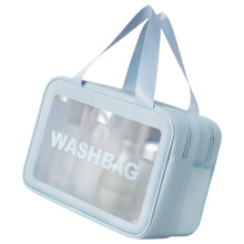 Handheld Makeup Bag Travel Cosmetic Bag Large Capacity-Blue L