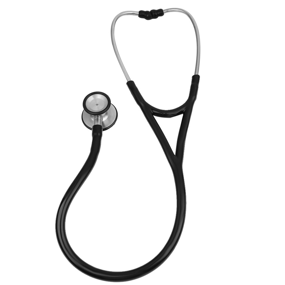 Professional Cardiology Stethoscope, Stainless Steel Chestpiece, Black 4611362750807