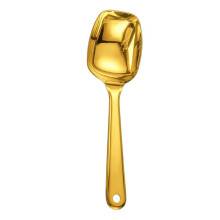 Functioanl Stainless Steel Soup Spoons Set Practical Thick-gold