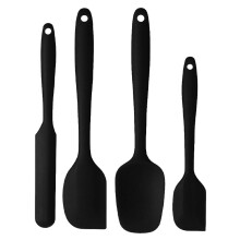 Ensemble de spatules en silicone, 4 pièces, résistantes à la chaleur jusqu'à 315 C, conception sans joint, ustensiles antiadhésifs de qualité
