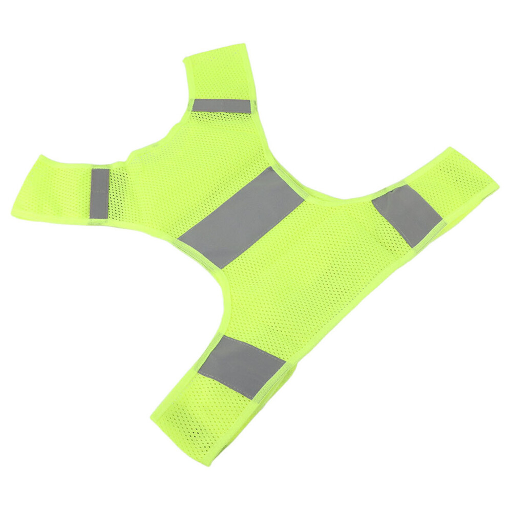 Fluorescent Yellow Cycling Safety Vest Running Waistcoat Reflective M 7901362749565
