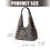 Women Casual Shoulder Bag Leopard Print Handbag Spacious-White 4