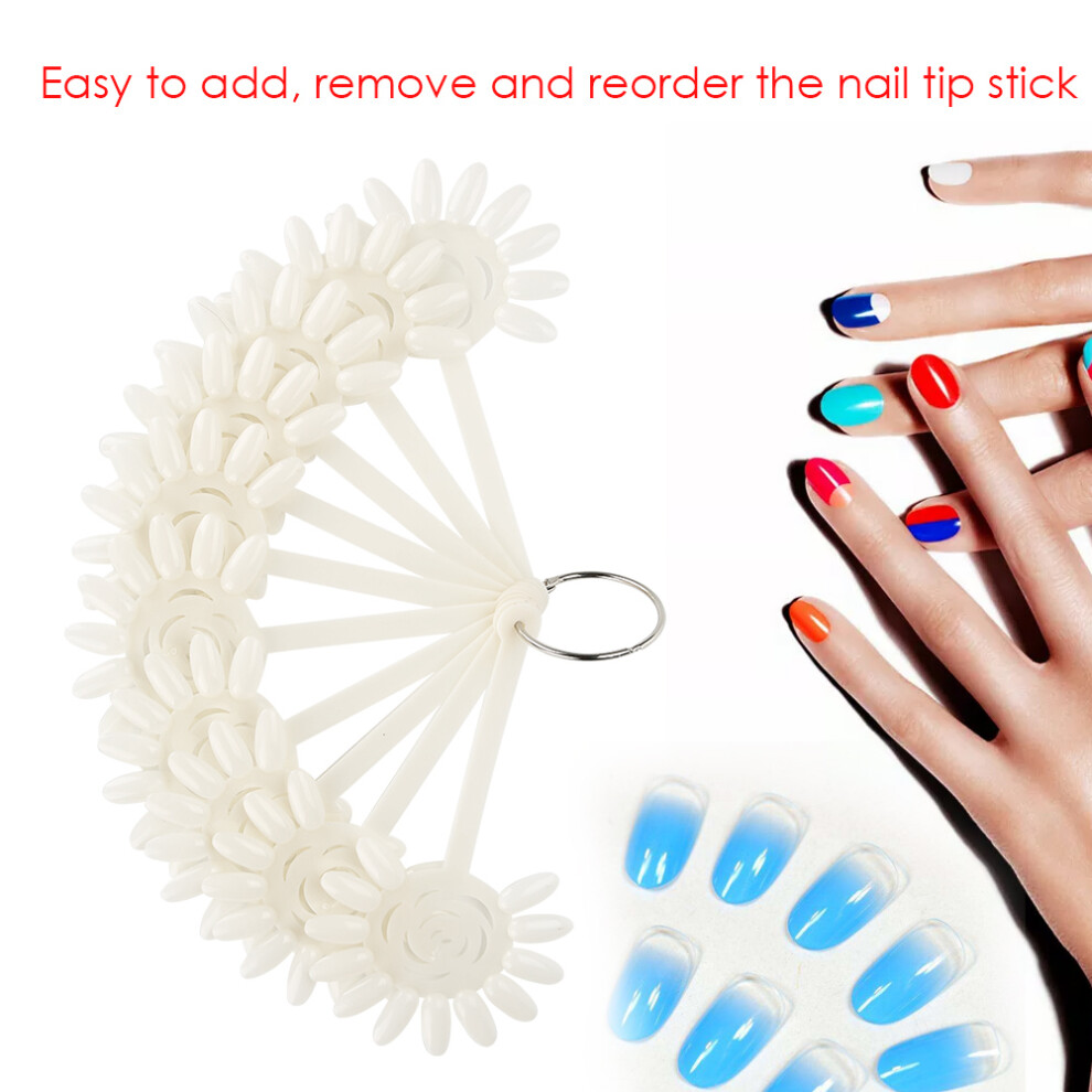 False Nail Tip Stick Palette 120Pcs/Bag Manicure Practice Tools Acrylic Gel UV