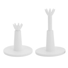 2 Stück verstellbare weiße Golftees, Höhe 53-73 mm, langlebiger Gummi