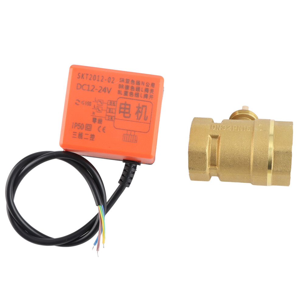 Dn32 Brass Motorized Ball Valve 12V/24V 2 Way Electrical G1-1/4 8741362751040