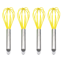 Silikon-Schneebesen-Set für farbenfrohes Mini-Mixen, ergonomischer Griff, kratzfester Schneebesen, leicht zu reinigendes, spülmaschinenfestes