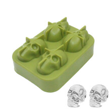 Vielseitiger Eiswürfelbereiter in Totenkopfform, ideal für gekühlte Meeresfrüchte und andere Speisen, mikrowellengeeignetes Silikon mit