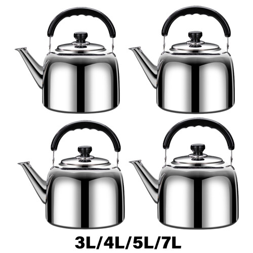 Silver Whistling Teas Kettle for Easy Pouring Stainless-3L 2