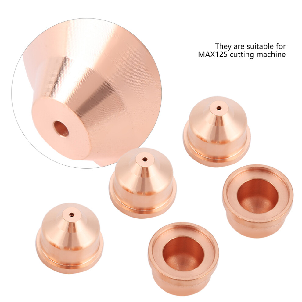 5Pcs Plasma Cutter Nozzles 420169 For Max125 Tellurium Copper Tips 4051362749911