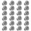 24 Pack Seal Bottle Stoppers Silicone Wine-Gray three hole plug 1