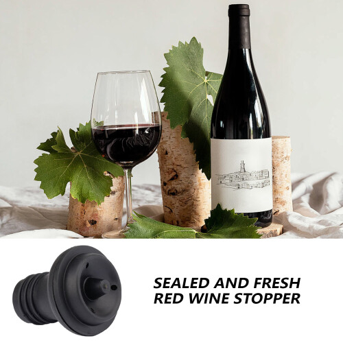 24 Pack Seal Bottle Stoppers Silicone Wine-Gray three hole plug 2