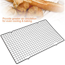 Edelstahl-Kühl- und Backgitter, Antihaft-Tablett für Kuchen/Biprodukte, 40x30cm