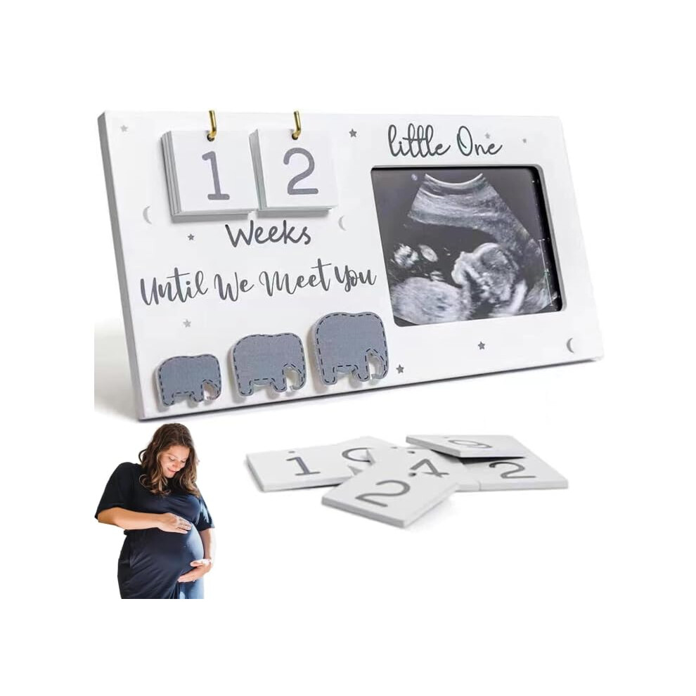 Baby Scan Photo Frames Single Piece Ultrasound Photo Frame Pregnancy Gift Week Countdown Calendar For Expectant Mothers