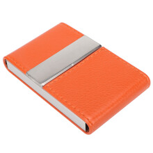 Doppeltes offenes Edelstahl-Kartenetui Orange 9,8x6,5x1,8 cm Professioneller Stil