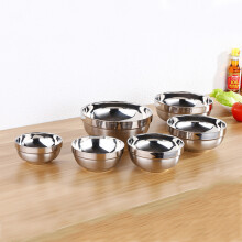 Tigelas de aço inoxidável com parede dupla, exterior elegante martelado à mão, isolam alimentos quentes ou frios (13 cm, 1 unidade)