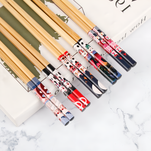 Σετ επαναχρησιμοποιούμενων ξυλάκια chopsticks με αντιολισθητικά υλικά, ξύλινα 2