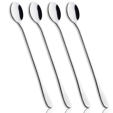 Professionelle Cocktail-Rührlöffel, langer Griff für bequemes Erreichen, langlebiger Edelstahl, korrosionsbeständig (4er-Set)