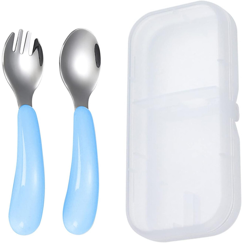 Toddler Utensils for Safe and Fun Dining, Stainless Steel with Gentle Edges, Easy Grip Handles for Comfort, BPA Free and Latex Free Materials