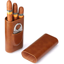 Zigarrenetui aus Leder mit Zedernholz-Innenausstattung, Premium-Zigarrenhumidor mit luftdichtem Design und strapazierfähiger, flexibler