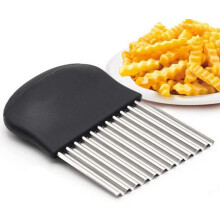 Savor The Moment: French Fry Cutter Stainless Steel, Durable For Daily Use And Non-Slip Ergonomic Handle For Effortless Crinkle Cutting