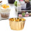 Πολυτελείς θήκες για cupcakes, αντικολλητικά ποτήρια ψησίματος από χρυσό 6