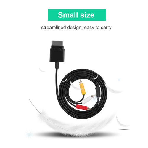 1.8M ABS AV Cable for Xbox 360 Slim, Durable, Compact & Flexible 2