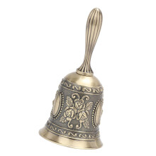 Zinklegierung Rosenmuster Handglocke 11x6cm Metall Hochzeitsgeschenk