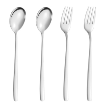 Conjunto de garfos de jantar elegantes, talheres iridescentes com construção em aço inoxidável resistente à ferrugem, revestimento de titânio
