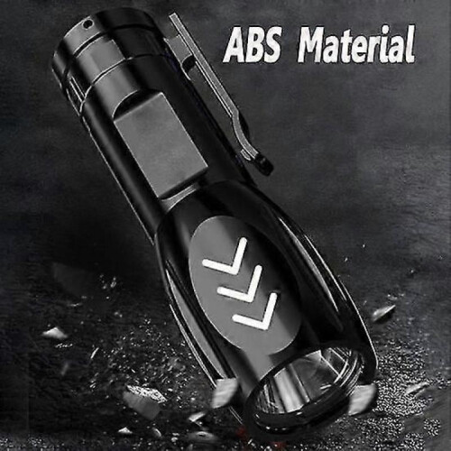 (A, blue) LED Flashlight High Lumens Waterproof USB Charging Lightweight Portable Powerful Emergency Flashlight 2