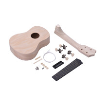 Unfinished 21 Inch Ukulele Kit - Basswood Build Smooth Surface DIY Fun