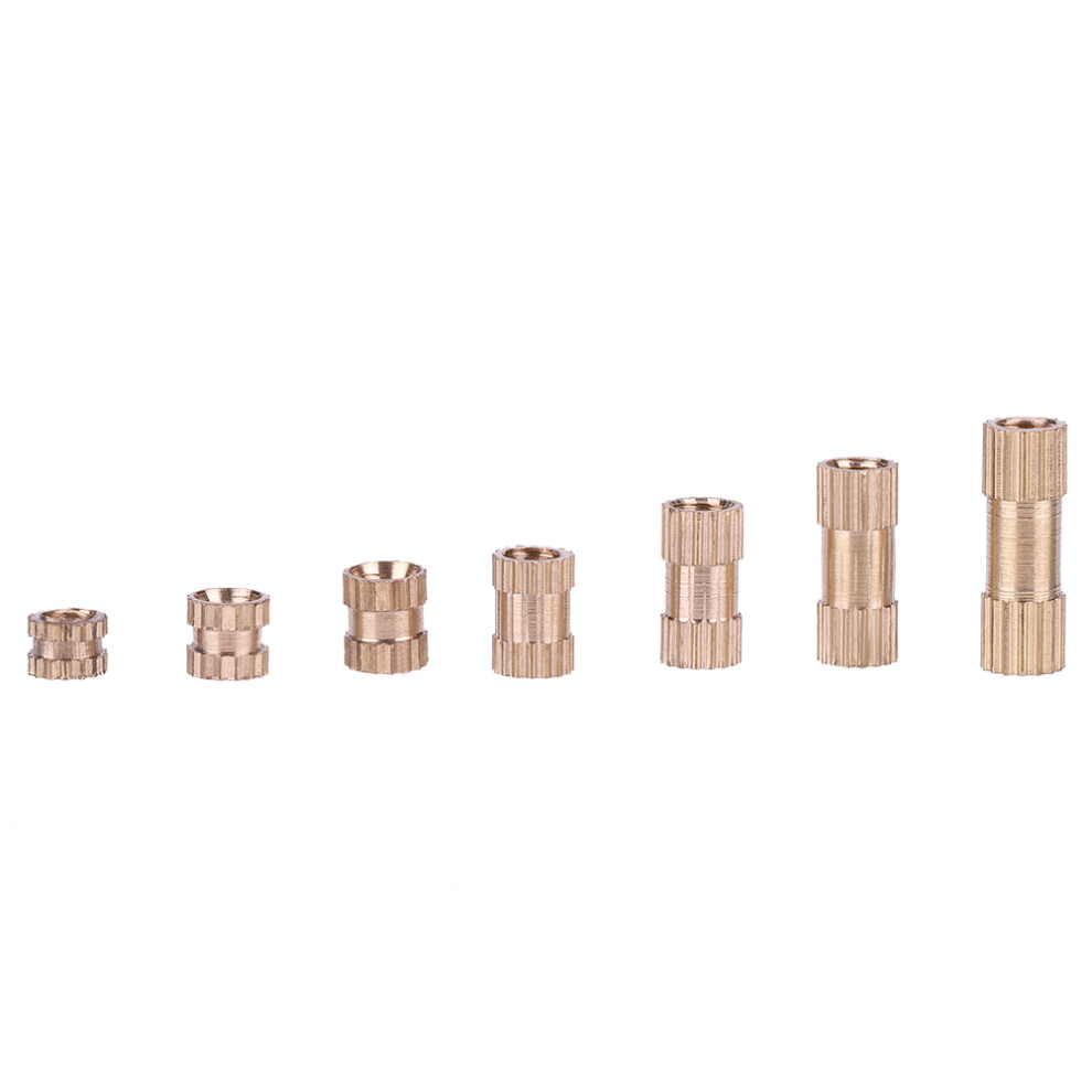 Heavy Duty 210Pcs M3 Brass Threaded Round Insert Nuts Knurled Finish 9471362758495