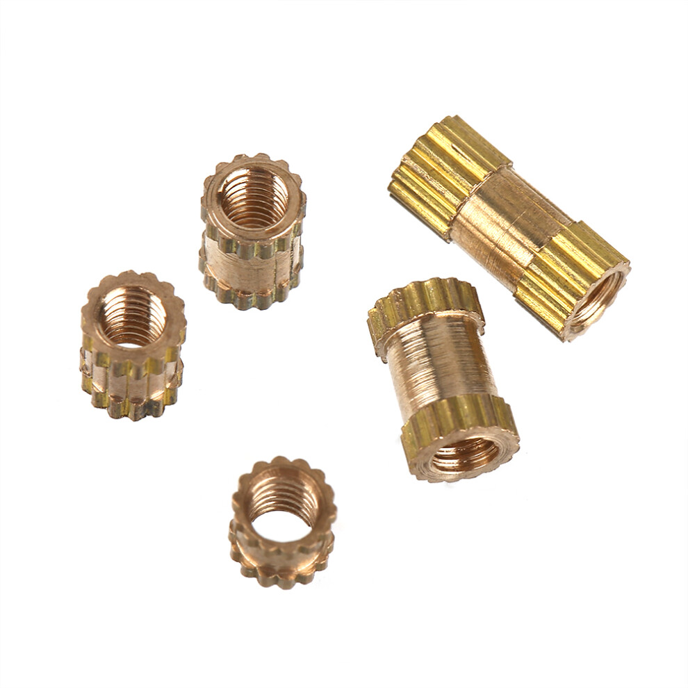 M2.5 Brass Knurled Round Molded Insert Nuts 150Pcs For Construction And Diy 5031362758754
