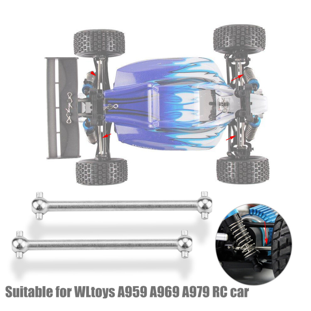Rc Car Metal Drive Shaft 2Pcs Upgrade For Wltoys A959 A969 A979 Models 7901362759281