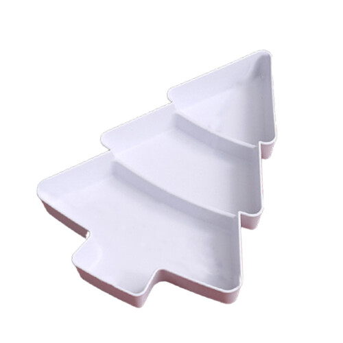White Dining Experience Christmas Tree Platter Fruit Tray Snacks Snack