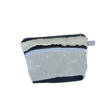 Elegante Reiseplanertasche aus Baumwolle mit-Hellblaue Schleife