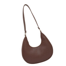 Schlanke, moderne PU-Tasche, platzsparendes Design-Kaffeefarbe