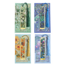 Hollow Flower Bookmarks with Tassels Metal Bookmarks for Book