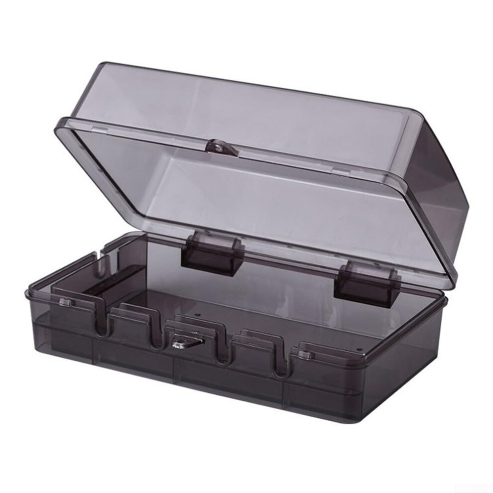 Black Outdoor Waterproof Electrical Outlet Box 6 Sockets, Abs Enclosure, Weatherproof Power Strip Case, Garden Patio Yard