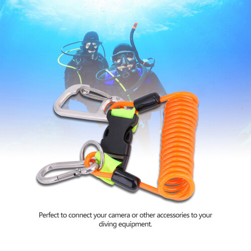 Emergency Safety Tool with Quick Release Spring Coil Lanyard - Orange 2